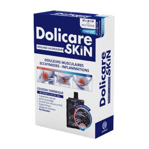 Dolicare Skin Poche Microbilles Gel Multizone - Douleurs Musculaires - Double Action Chaud/Froid - Grand Format (20 X 30 Cm)