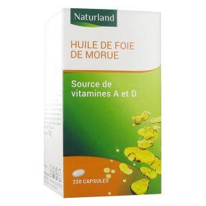 Naturland Huile de Foie de Morue 220 Capsules