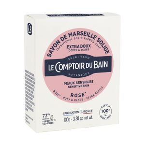 Le Comptoir du Bain Savon de Marseille Solide Rose Extra Doux 100 g