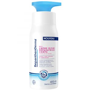 Bepanthen Derma Crème Riche Réparatrice Corps Flacon-Pompe 400 ml