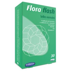 Orthonat Flora Flash Selles Normales à l'Extrait de Myrtille 30 Gélules