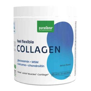 Purasana Feel Flexible Poudre de Collagène Articulations - Citron 240 g