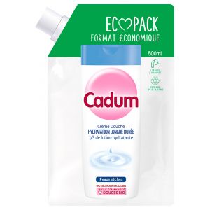 Cadum Crème Douche Hydratation Longue Durée Éco Recharge de 500 ML