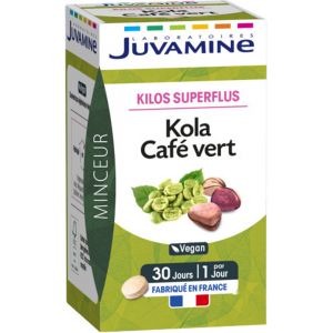 Juvamine Kola Café Vert Kilos Superflus 30 Comprimés