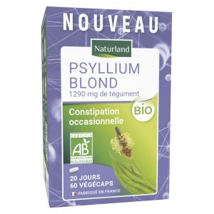 Naturland Psyllium Blond Constipation Occasionnelle Bio 60 Gélules