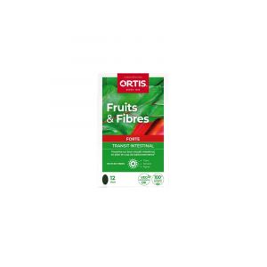 Ortis Fruits & Fibres Forte Favorise le Transit Intestinal 12 Comprimés
