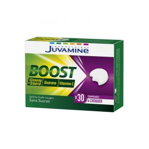 Juvamine Boost Vitamine C Ginseng Guarana 30 Comprimés à Croquer