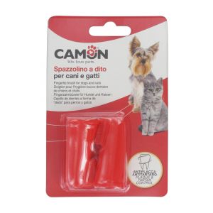 Camon Doigtier pour l'Hygiène Bucco-Dentaire de Chiens et Chats 2 Doigtiers