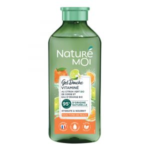 Naturé Moi Gel Douche Vitaminé - Citron Vert et Orange Bio - Hydrate et Nourrit - Tous Types de Peau - 250 ml