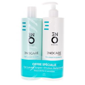 Codexial Enocare Gel Lavant Surgras 400 ml + Emulsion Relipidante 400 ml Peaux S&egrave;ches Offre Sp&eacute;ciale