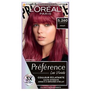L'Oréal Paris Préférence Couleur Permanente Éclatante 204 ml - Coloration : 5.260 Violet