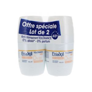 Etiaxil Tolérance Anti-Transpirant Peaux Sensibles 2 x 50 ml