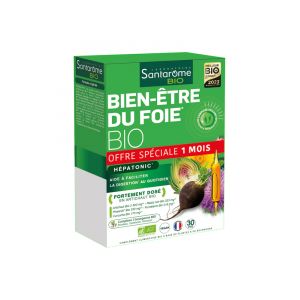Santarome Bien-Être du Foie Bio Offre Promotionnelle 30 Ampoules Nouveau