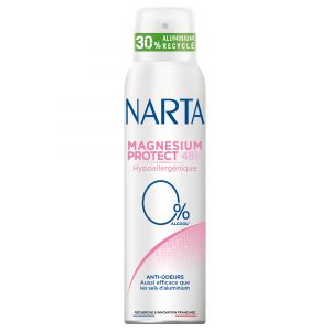 Narta Magnésium Protect 48H Déodorant Hypoallergénique et Compressé en Spray 150 ML