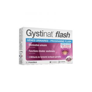 3C Pharma Gystinat Flash - Gênes Urinaires - 10 Gélules + 10 Comprimés