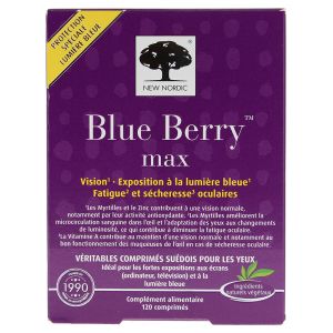 New Nordic Blue Berry Protection Lumière Bleue 120 Unités