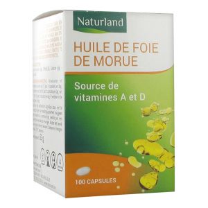 Naturland Huile de Foie de Morue 100 Capsules