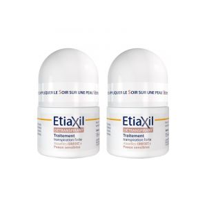 Etiaxil Traitement Détranspirant Confort+ Aisselles Peaux Sensibles Roll-On Lot de 2 x 15 ml