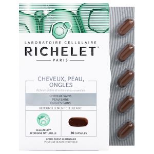 Richelet Cheveux Peau Ongles 30 Unités