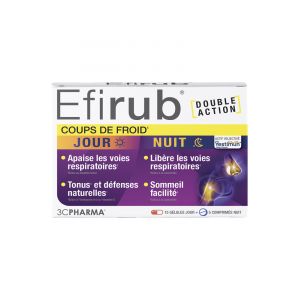3C Pharma Efirub Jour/Nuit 15 Gélules + 5 Comprimés