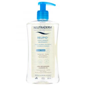 Neutraderm Relipid+ Huile Lavante Relipidante Peaux Sensibles et Très Sèches 400 ml