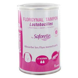 Saforelle Florgynal® Tampon - Boîte de 9 Tampons Compact Normal