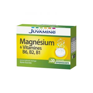 Juvamine Magnésium et Vitamines B6 B2 B1 30 Comprimés Effervescents