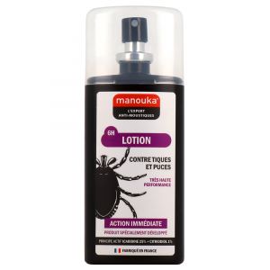 Manouka Spray Lotion 6H Contre Tiques et Puces Action Immédiate 75 ml