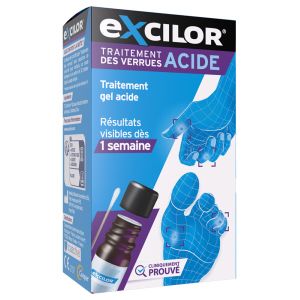 Excilor Traitement Des Verrues Gel Acide Mains et Pieds 4 ml