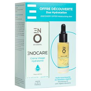 Codexial Enocare Crème Visage Hydratante Peaux Sèches 30 ml + Huile Visage Nourrissante Peaux Sèches 20 ml