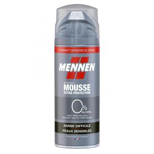 Mennen Mousse de Rasage Extra Protection Barbe Difficile Peaux Sensibles 250 ml