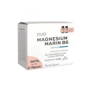 Phytalessence Magn&eacute;sium Marin B6 Lot de 2 x 60 Unit&eacute;s