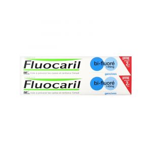 Fluocaril Dentifrice Menthe bi-Fluoré Lot de 2 X 75 ml