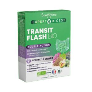 Santarome Transit Flash Bio - Double Action - 15 Comprimés