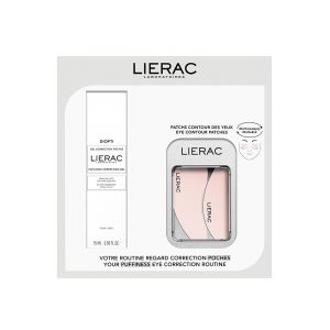 Lierac Diopti Coffret Routine Regard Gel Correction Poches Décongestionnant 15 ml + Patchs Yeux