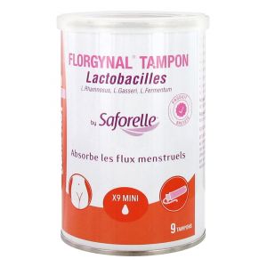 Saforelle Florgynal Compact Mini  Boîte de 9 Tampons Avec Applicateur