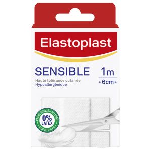 Elastoplast Pansements Sensibles Bande 10 Bandes de 10 cm X 6 cm