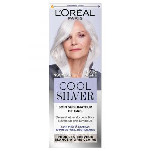 L'Oréal Paris Cool Silver Soin Sublimateur de Gris Pour Cheveux Blancs à Gris Clair 114 ml - Coloration : Blanc Nacré