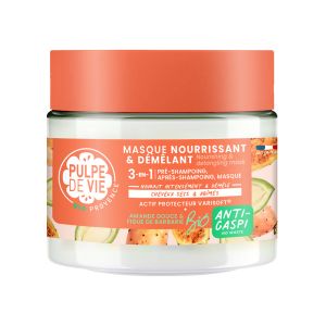 Pulpe de Vie Masque Capillaire Amande Douce Nourrissant et Démêlant 3en1 Bio 300 ml