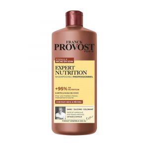 Franck Provost Expert Nutrition Shampooing Cheveux Secs et Rêches Karité et Huile de Coco 500 ml