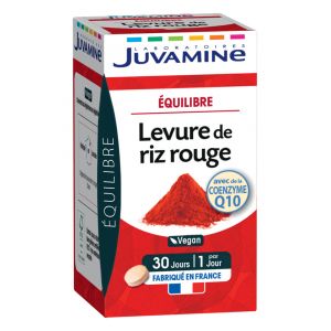 Juvamine Levure de Riz Rouge Coenzyme Q10 Équilibre 30 Comprimés