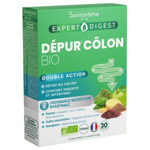 Santarome Expert Digestion Dépur Côlon Bio 30 Unités
