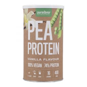 Purasana Vegan Pois Protéine Poudre 400 g - Arôme : Vanille