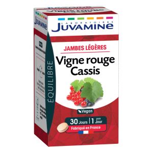 Juvamine Vigne Rouge Cassis Jambes Légères 30 Comprimés