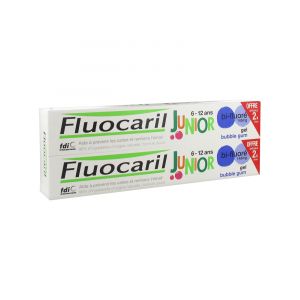 Fluocaril Junior Bubble Gum Dentifrice 2 x 75 ml - Arôme : Bubble Gum