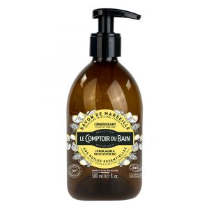 Le Comptoir du Bain Savon Liquide de Marseille Énergisant Bio Aux Huiles Essentielles de Pin et de Citron 500 ml