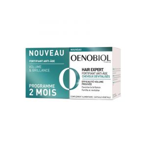 Oenobiol Haïr Expert Fortifiant Anti-Âge Complément Alimentaire - Duos 2 x 30 Capsules