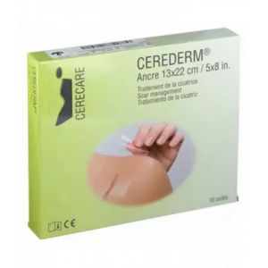Cerecare Cerederm Ancre Traitement de la Cicatrice 13 x 22 cm x10 - Premiers soins - Pharmacie en ligne LaSante.net