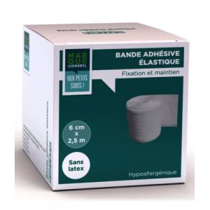 Marque Conseil Bande Adh&eacute;sive Elastique 6 cm x 2,5 m - Premiers soins - Pharmacie en ligne LaSante.net