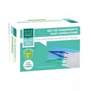Marque Conseil Set de Pansements Post-Op&eacute;ratoire Grande Plaie x 3 - Premiers soins - Pharmacie en ligne LaSante.net